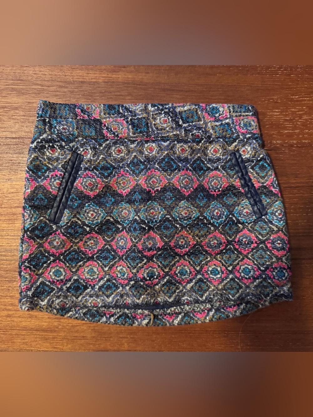 OshKosh B'gosh Multicolor Tweed-Style Skirt with Navy Trim